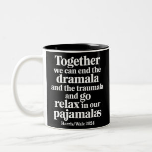 Taza Bicolor Juntos Podemos Terminar con la Dramala y la Trauma