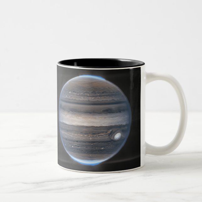 Taza Bicolor Júpiter en infrarrojos, telescopio espacial James  (Derecha)