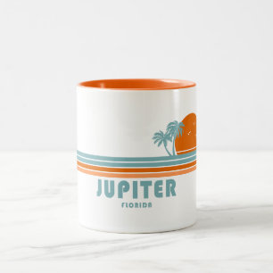 Taza Bicolor Júpiter Florida Sun Palm Trees