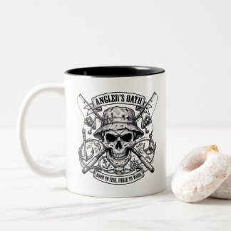 Taza Bicolor Juramento del Pescador – Nacido para Pescar, Oblig