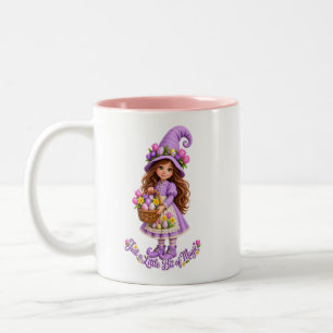 Taza Bicolor Just A Little Bit Of Magic Cute Whimsical Witch Gi
