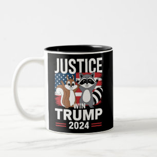 Taza Bicolor Justicia Para Peanut Gana Trump 2024