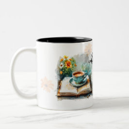 Taza Bicolor JW "Café... pero primer texto diario" Mug