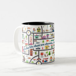 Taza Bicolor JW Coffee Mug- Territorio de la ciudad- ¡Un regalo