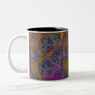 Taza Bicolor Kaleidoscope arcoiris Mandala
