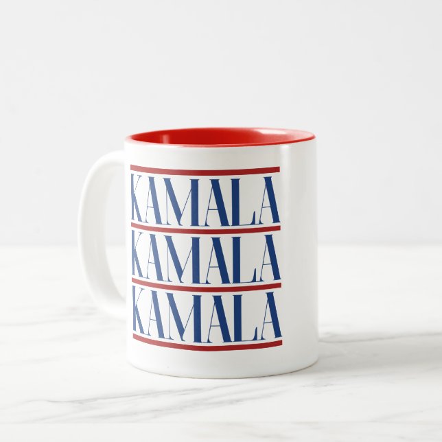 Taza Bicolor Kamala 2024 Votación Kamala Harris 2024 (Anverso izquierdo)