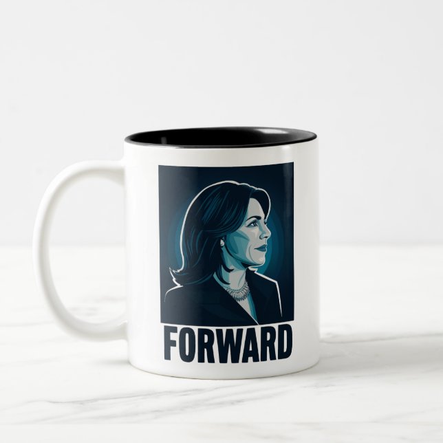 Taza Bicolor Kamala Harris hacia adelante elecciones presidenci (Izquierda)