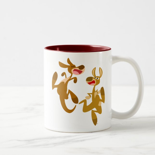 Taza Bicolor Kangaroos, dos Personalizados de Bouncy (Derecha)