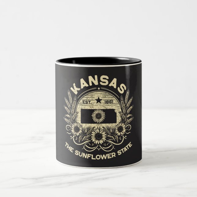 Taza Bicolor Kansas, el estado del girasol (Centro)