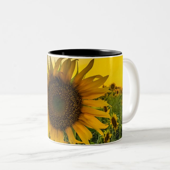 Taza Bicolor Kansas Sunflower Field (Anverso derecho)