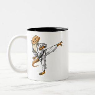 Taza Bicolor Karate Dragón con la culata