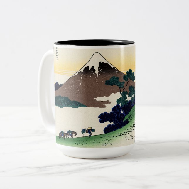 Taza Bicolor Katsushika Hokusai - Paso de los inumes, provincia (Anverso izquierdo)