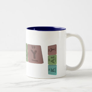 Taza Bicolor Katy como itrio del astatino del potasio