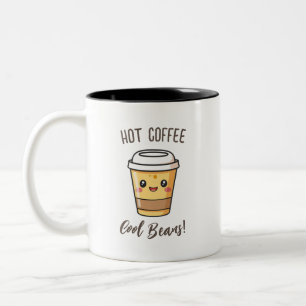 Taza Bicolor Kawaii Guay beans frases café café mog divertido y