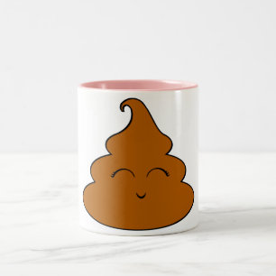 Taza Bicolor Kawaii Poo Poo