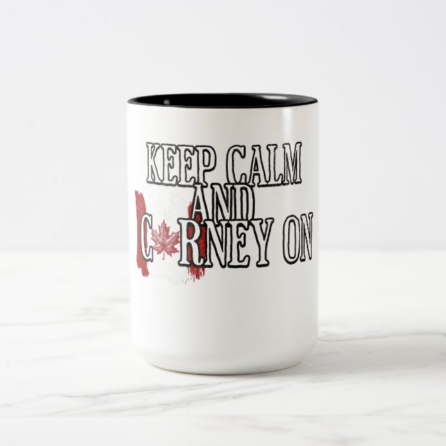 Taza Bicolor Keep Calm and Carney On (Centro)