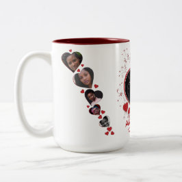 Taza Bicolor Keepsake de temática cardíaca