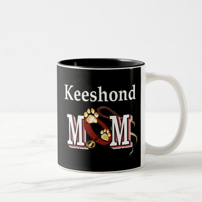 Taza Bicolor Keeshond Mom Mug (Derecha)