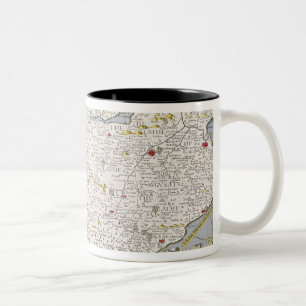 Taza Bicolor Kent, grabado por Jodocus Hondius