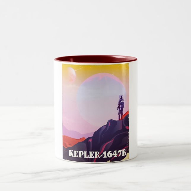 Taza Bicolor Kepler - Afiche de viaje de 1647B (Centro)