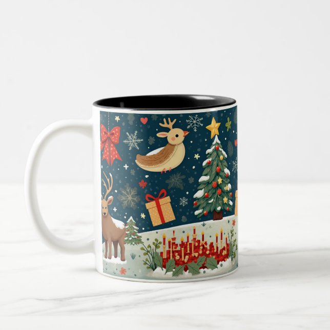 Taza Bicolor keuliseumaseu meogeujan 9 / 5,000 Navidades Mug (Izquierda)