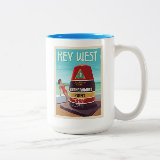 Taza Bicolor Key West | Florida (Derecha)