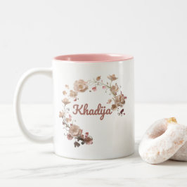 Taza Bicolor Khadija Floral Mug