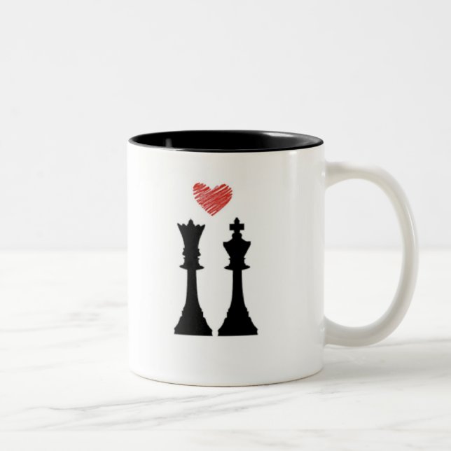 Taza Bicolor King & Queen Chess Mug (Derecha)