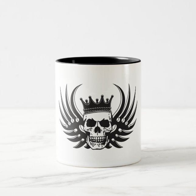 Taza Bicolor King Skull con alas (Centro)