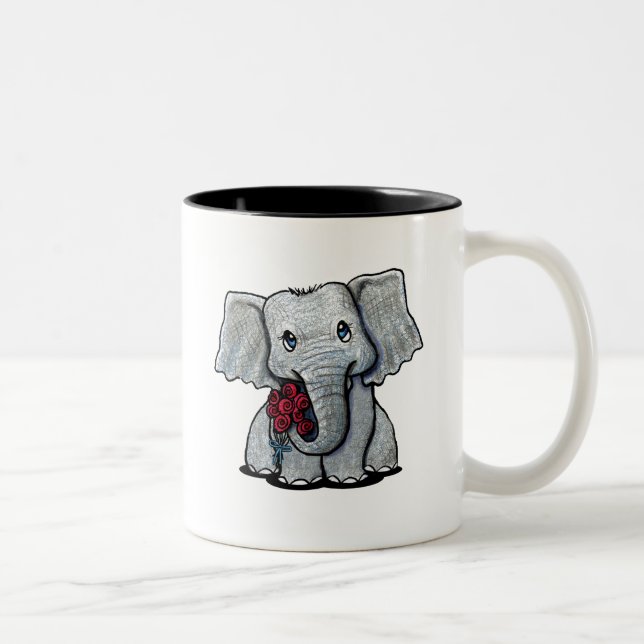 Taza Bicolor KiniArt Baby Elephant Mug (Derecha)