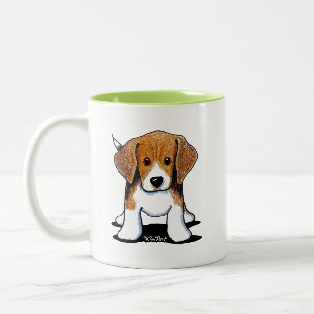 Taza Bicolor KiniArt Beagle Pup (Izquierda)