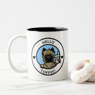 Taza Bicolor KiniArt Cairn Terrier Café Mug