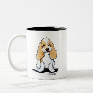 Taza Bicolor KiniArt Cocker Spaniel Mug