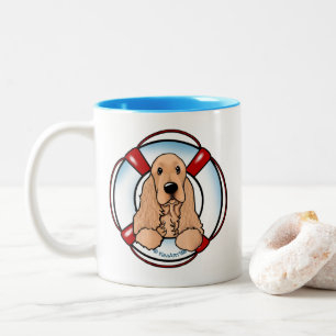 Taza Bicolor KiniArt Cocker Spaniel Rescue Mug