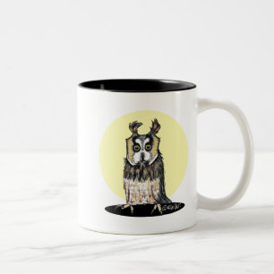 Taza Bicolor KiniArt European Owl Mug