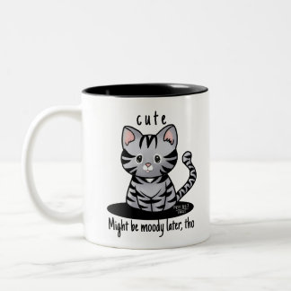 Taza Bicolor KiniArt Gray Tabby Kitten