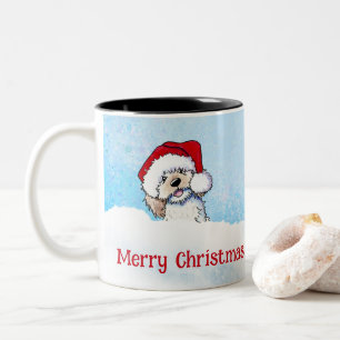 Taza Bicolor KiniArt havanese Navidad
