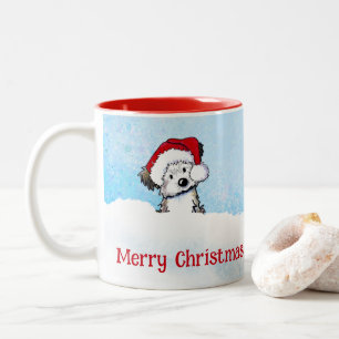 Taza Bicolor KiniArt Havanese Navidad