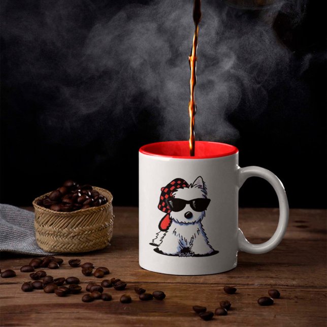 Taza Bicolor KiniArt Hip Hop Westie (Subido por el creador)
