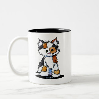Taza Bicolor KiniArt Patches Calico Kitten