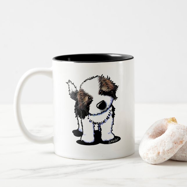 Taza Bicolor KiniArt Saint Bernard (Con donut)