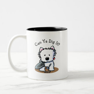 Taza Bicolor KiniArt Westie Garden Helper Dog