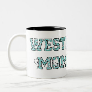 Taza Bicolor KiniArt Westie Mom