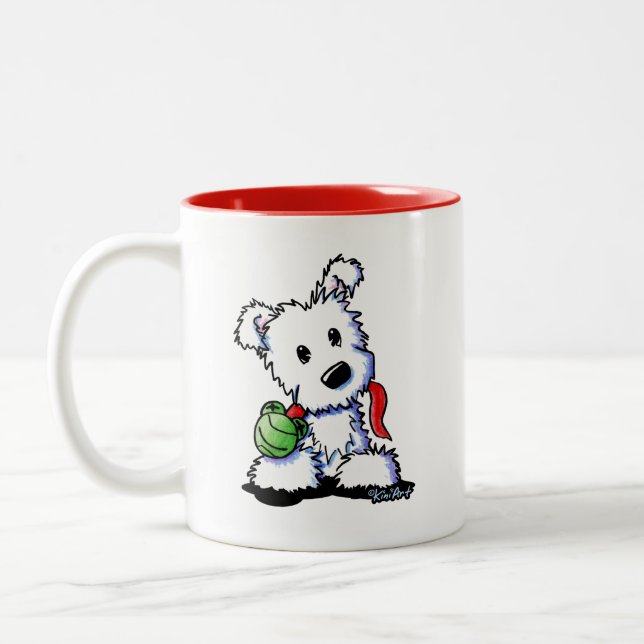 Taza Bicolor KiniArt Westie Playmate (Izquierda)