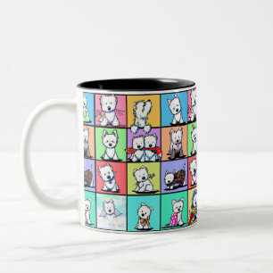 Taza Bicolor KiniArt Westies conmemorativas