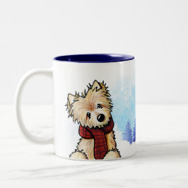 Taza Bicolor KiniArt Winter Norwich Terrier