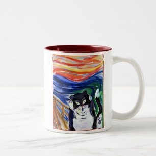 Taza Bicolor Kitty Scream Mug (Doble)