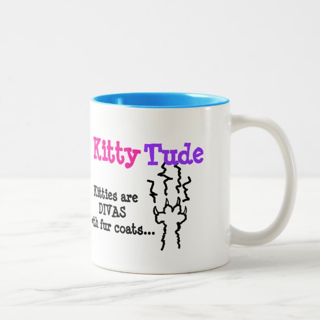 Taza Bicolor "¡KittyTude!" (Derecha)
