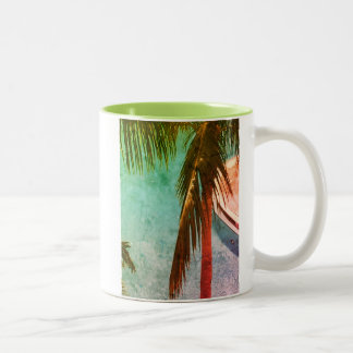Taza Bicolor Kiwi Palm Mug