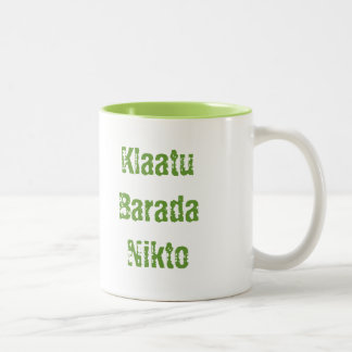 Taza Bicolor Klaatu Barada Nikto